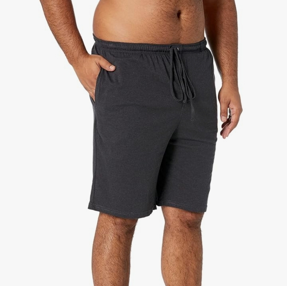 Amazon Essentials Mens Small Charcoal Knit Pajama Shorts New